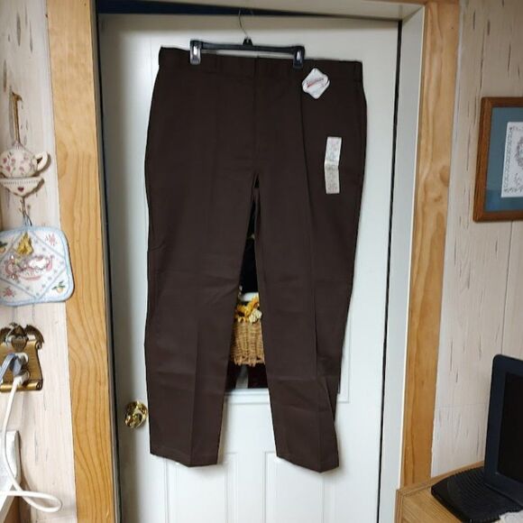 New Dickies Brown Work Pants Size Men's 44/32 - Picture 1 of 3